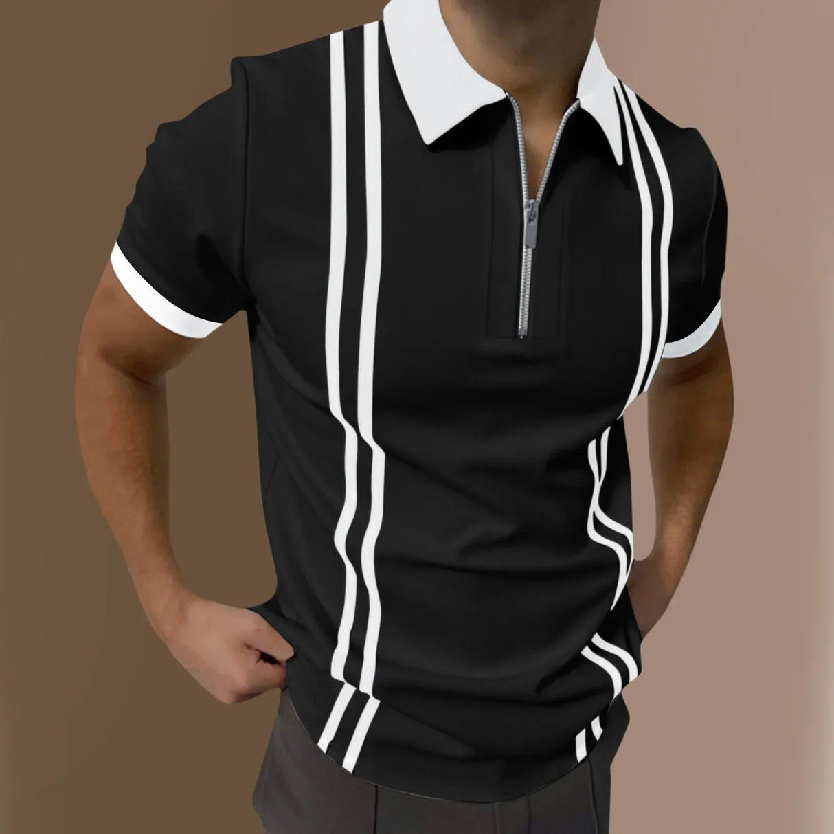 Summer new men's casual short-sleeved Polo shirt office