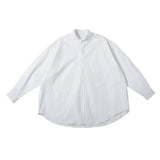 Autumn Japanese Streetwear Cityboy Solid Cotton Shirts Men