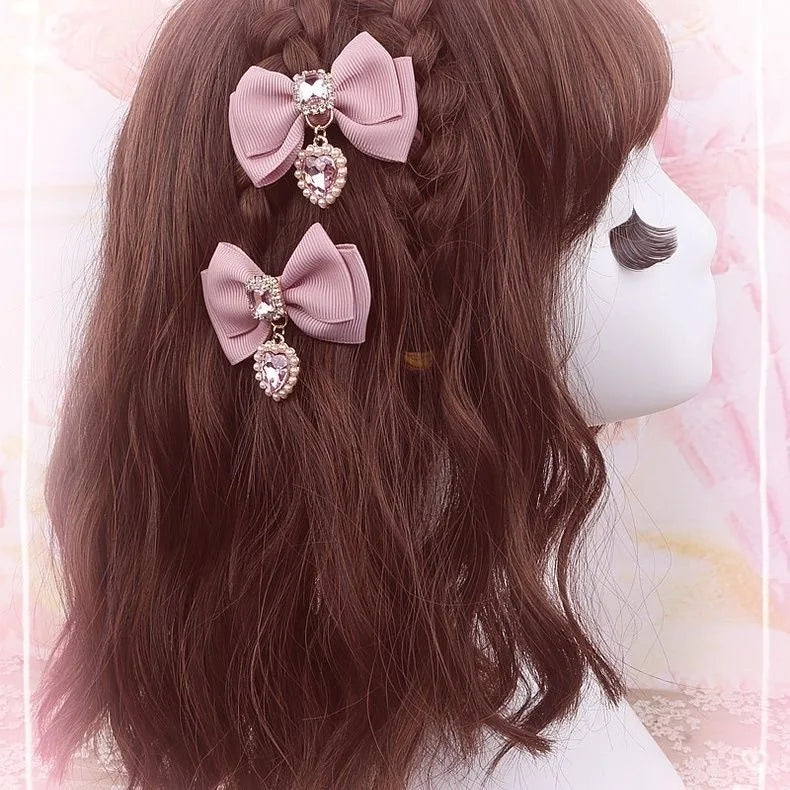 Bows hair clips popular hair catches lolita korean