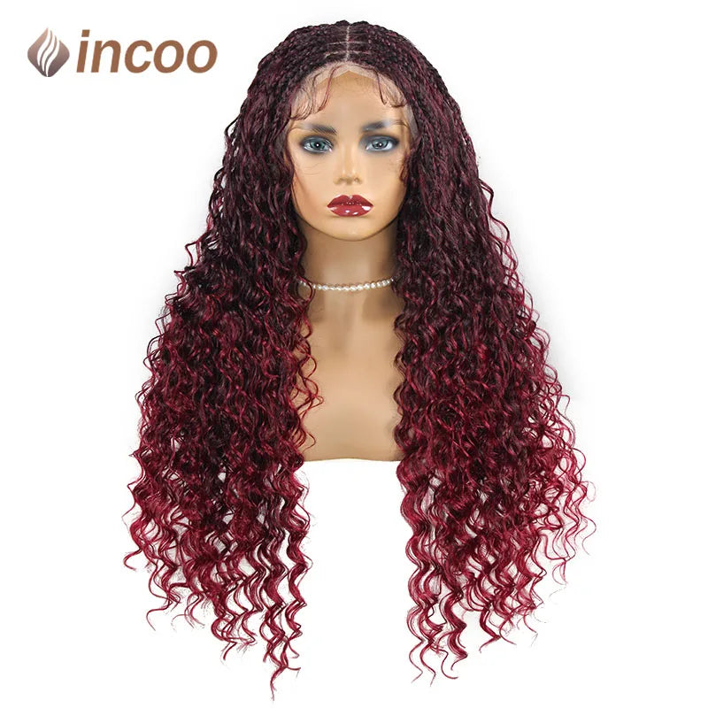 24'' Bohemia Full Lace Box Braided Wig Synthetic