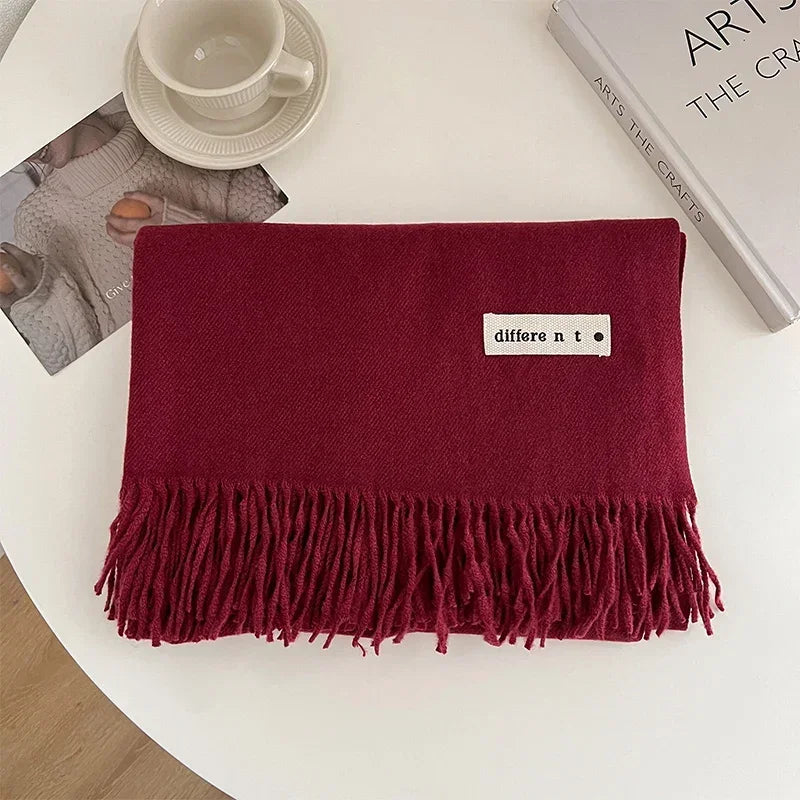 Luxury Brand Wool Scarf For Women Men Solid