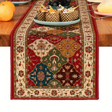 Bohemian Geometric Pattern Table Runner Linen Kitchen Decoration