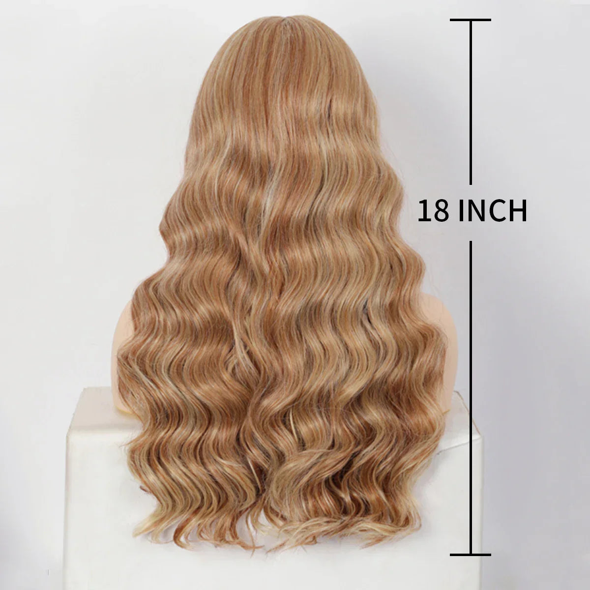 Kalyss Synthetic 18 Inches Ombre Blonde Curly Wavy