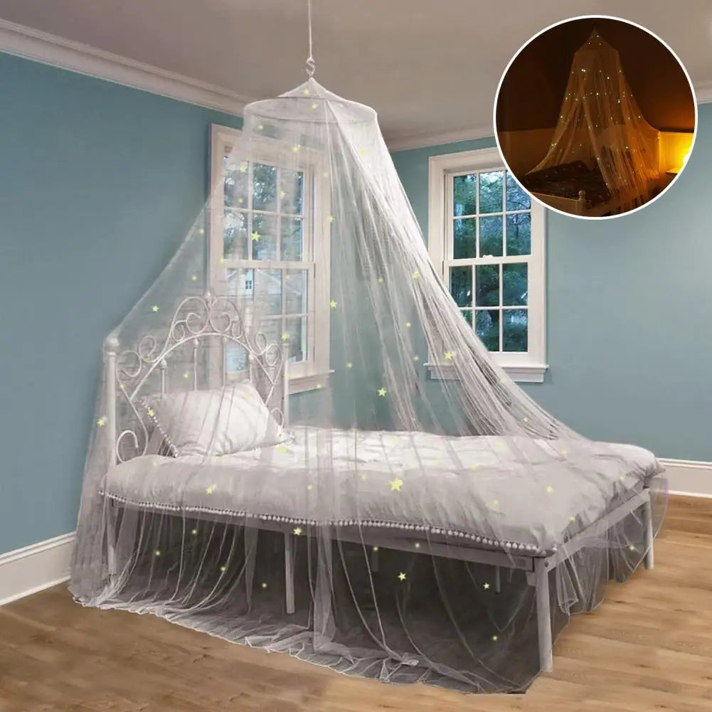 Bedcover Curtain Fluorescent Stars Design 2 Sizes Protection