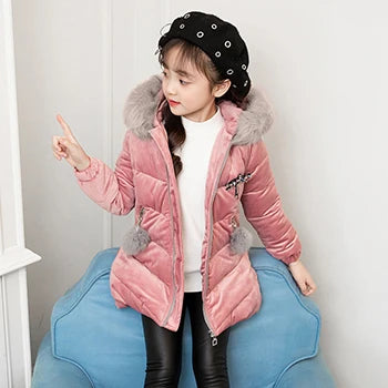 Big Size Winter Girls Jackets Keep Warm Thicken