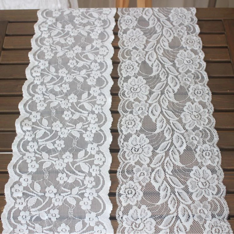 Elastic Hollow Floral Embroidery Lace Ribbon, DIY Apparel