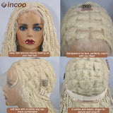 613 Blonde Bohemian Box Braids Wigs Full Lace