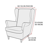 Polar Fleece Wing Chair Cover High Back Stretch