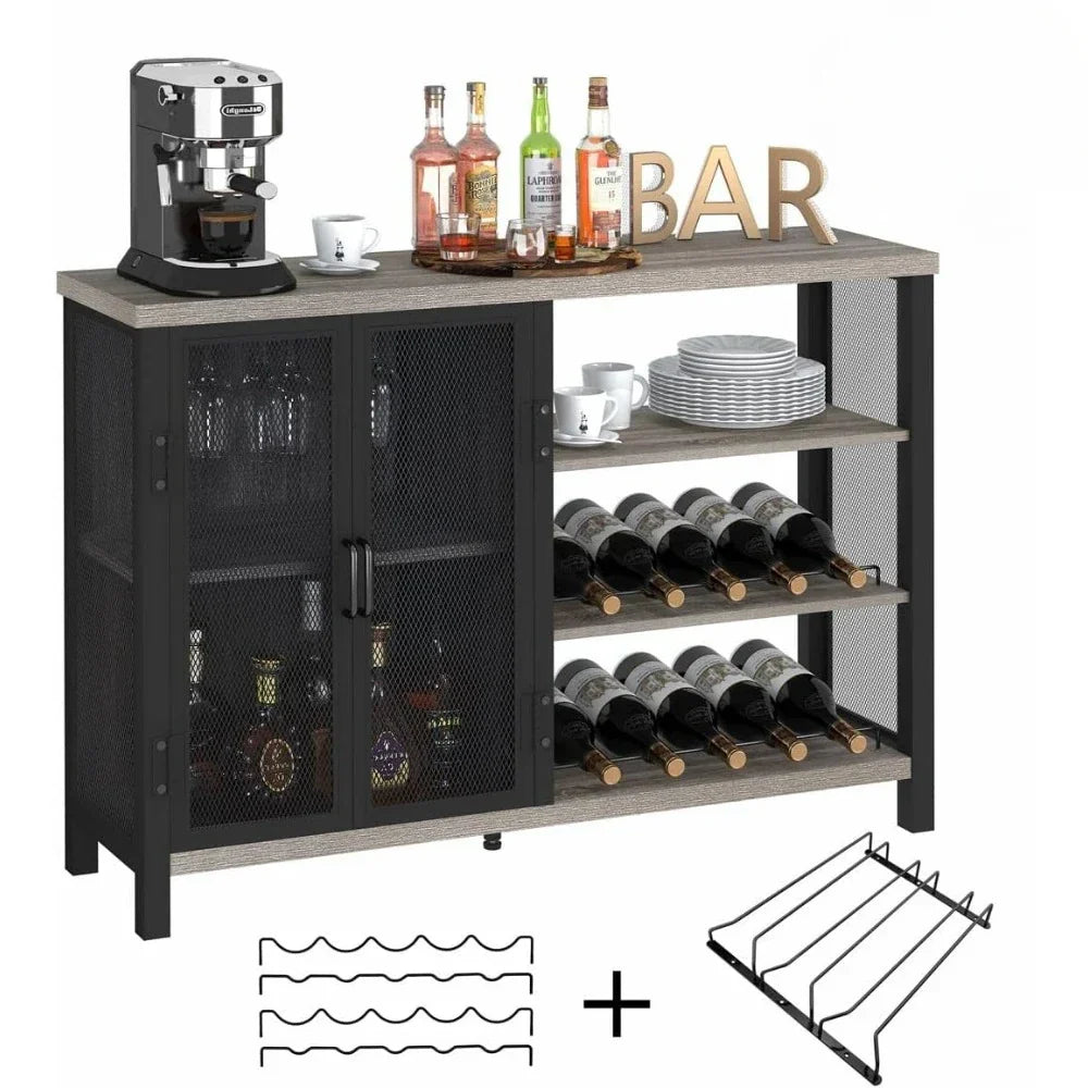 Liquor Cabinet Bar for Home, Rustic Home Bar