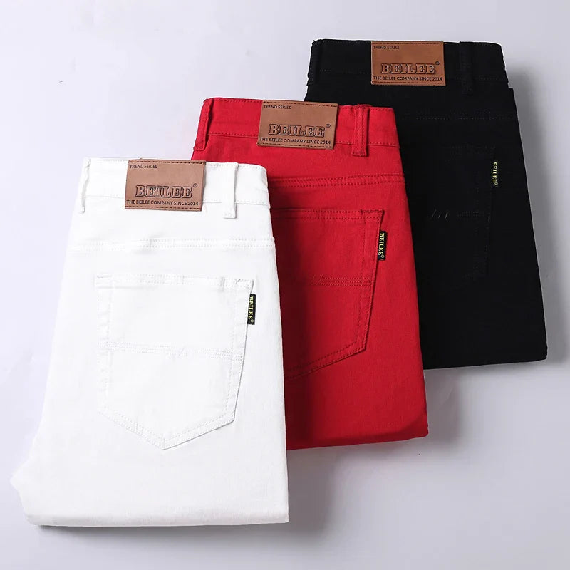 New Men's Pants Trend Temperament Casual Denim Jeans