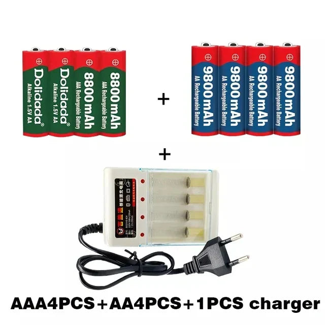 New AA rechargeable battery 9800mah/8800mah 1.5V New Alkaline