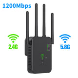 Wireless 5G WiFi Repeater 1200Mbps Router Wifi Booster