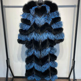 YOLOAgain 2024 Autumn Luxury Real Fox Fur Coat