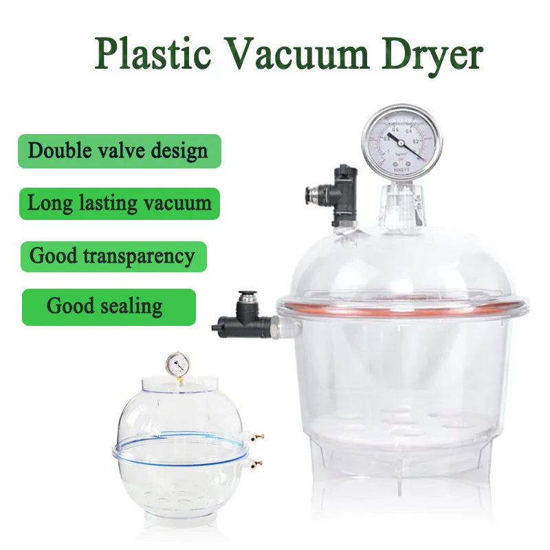 Laboratory Plastic Vacuum Dryer 150mm 250mm 300mm 400mm