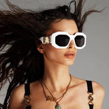 Retro Steampunk Square Sunglasses Outdoor Brand Designer For