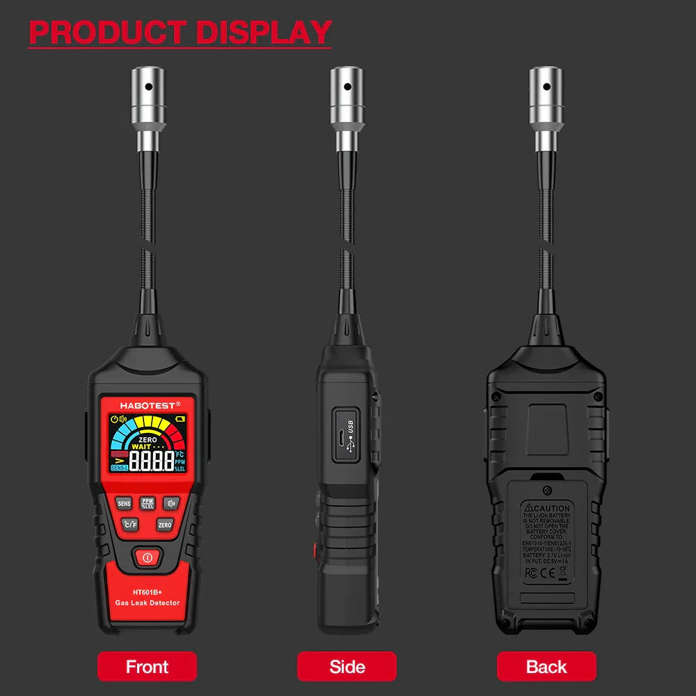 Gas Leak Detector Analyzer HT601A HT601B 9999 PPM