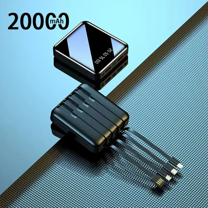 50000mAh Power Bank Mirror Digital Display Screen BuiltIn