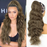 Vigorous Synthetic Long Body Wavy Drawstring Ponytail for