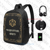 Funny Graphic print Misadventure Awaits D20 Dice Tabletop