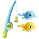 Magnet Baby Bath Fishing Toys Wind-up Swimming Whales