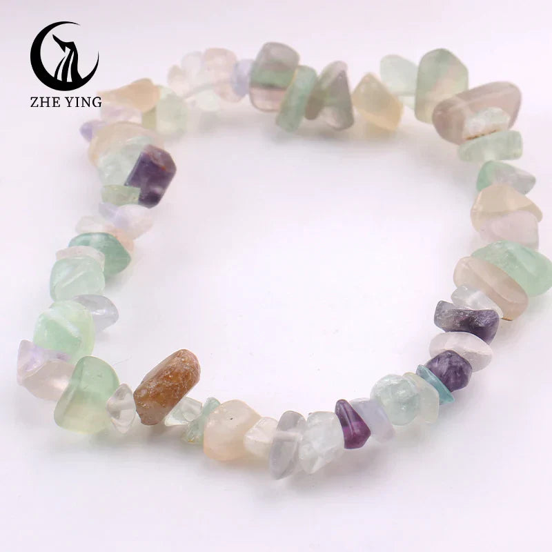 Stretch Natural 5-8mm Chips Bead Bracelet Healing Crystal