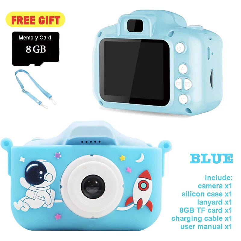 Kids digital camera cartoon multi-functions silicon case Micro