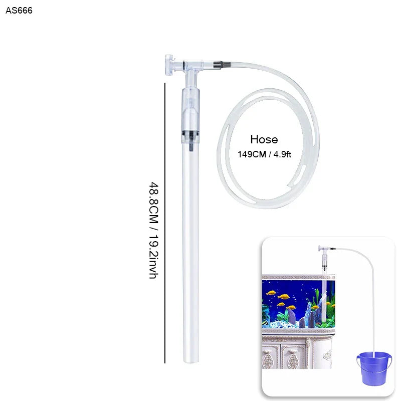 Manual Water Changer Fish Tank Cleaning Tool Aquarium
