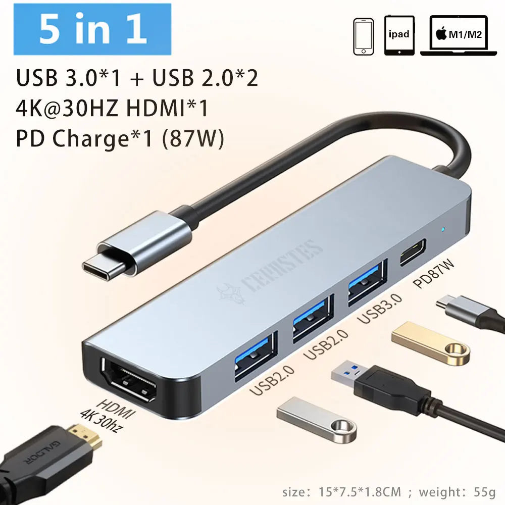 CERASTES NEW USB C HUB Type C to