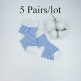 1 Pairs Sets 06M Baby Blue Striped Socks