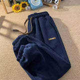 Men's Pants Winter Plush Warm Pants Thickened Casual