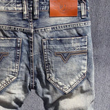 Italian Style Fashion Designer Men Jeans Retro Slim