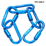 Lixada 9 Pack Aluminum Alloy D-ring Locking Carabiner