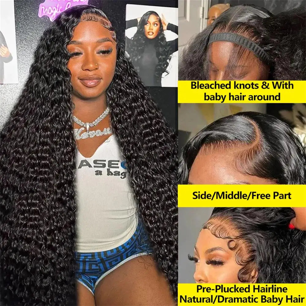 eddfine 13x4/13x6 HD Transparent Lace Front Human Hair