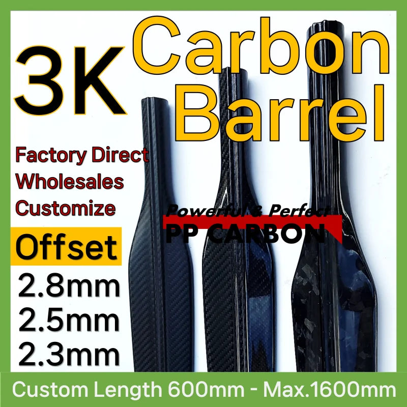 PPCARBON Carbon Tube Cuttlefish Barrel Speargun 26x30mm 28x32mm