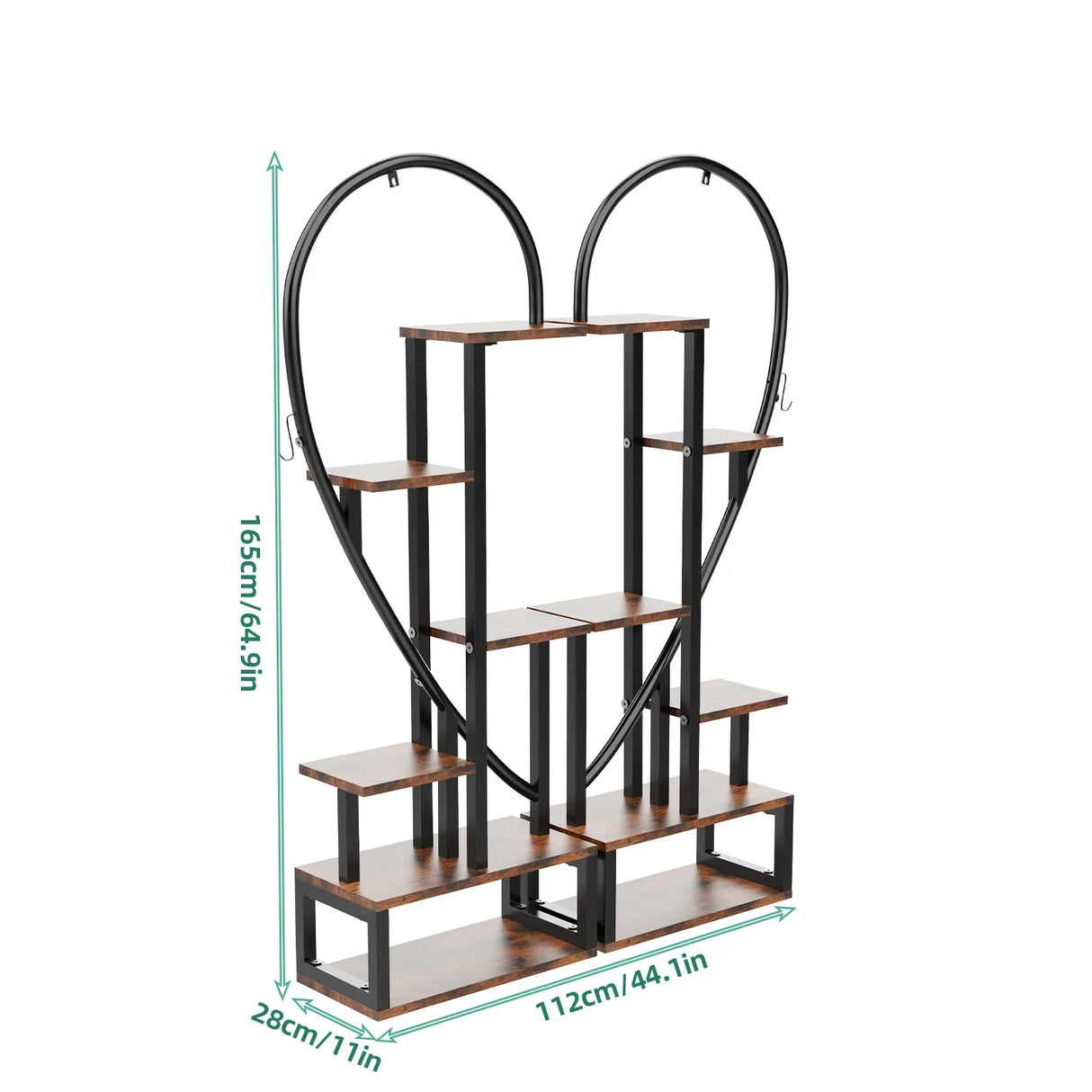 6 Tier Metal Plant Stand, Creative Half Heart