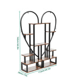 6 Tier Metal Plant Stand, Creative Half Heart