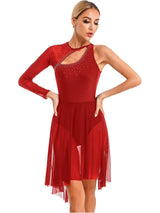 Jazz Dance Dress Woman Figure Skating Costume Lyrical