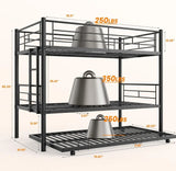 Twin Over Twin Bunk Bed with Trundle for