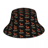 Dachshund Bucket Hat Black and Gold Dog Hawaii