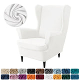 Velvet Wingback Chair Covers Stretch Wing Armchair Cover