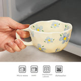 Ceramic Mugs Coffee Cups Hand Pinched Irregular Flower