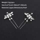 Bride Hairpins Wedding Hair Accessories Trendy Crystal U-shaped