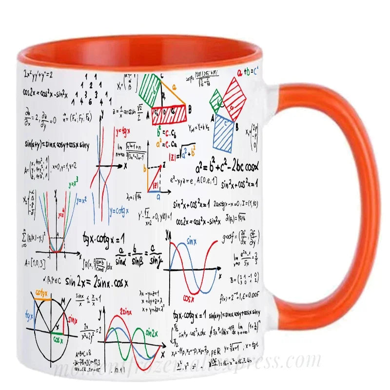 Math Teacher Mugs School Students Cups Mathematics Parabolic