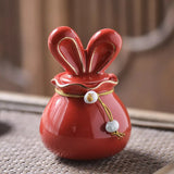 Ceramics Bunny Pet Urn Anforas for Human Ashes