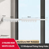 Extendable Clothesline Retractable Clothes Hanger Rack Folding Wall