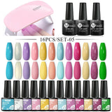 Mtssii 13/16Pcs Gel Nail Polish Set With 36W