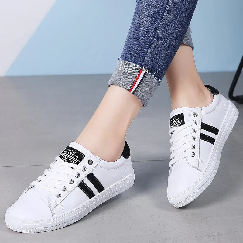 2024 Women's Leather Vulcanized Sneakers