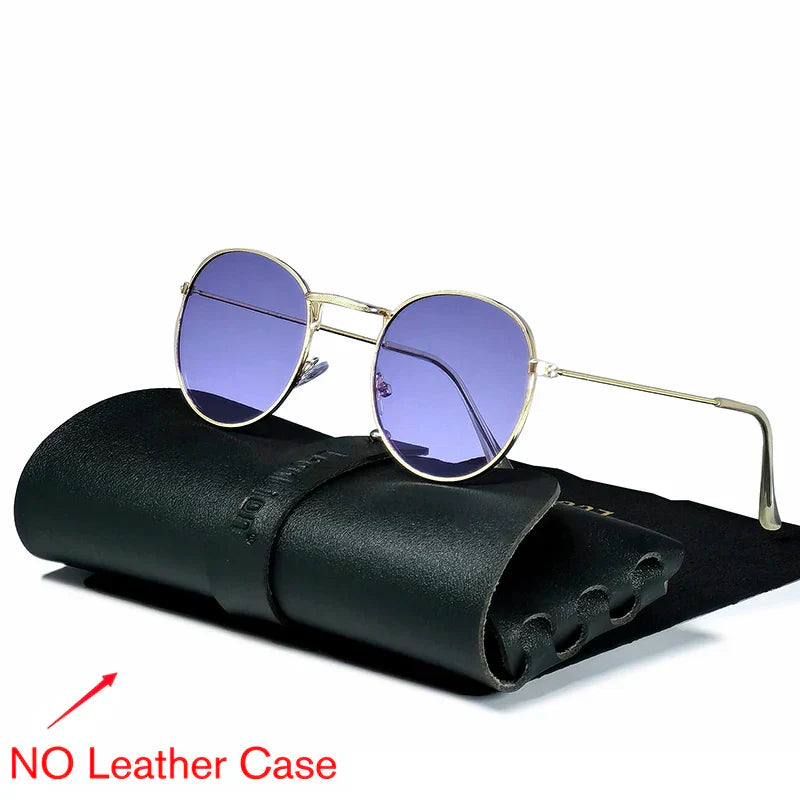LeonLion 2023 Round Retro Sunglasses Men Round Vintage