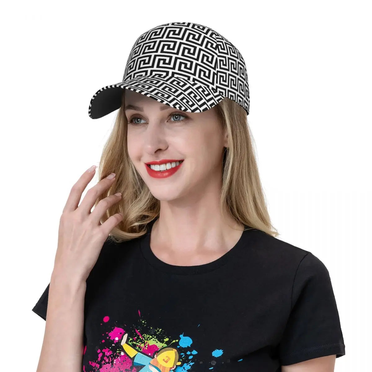 2023 New Arrival Baseball Cap Greek Key Meander