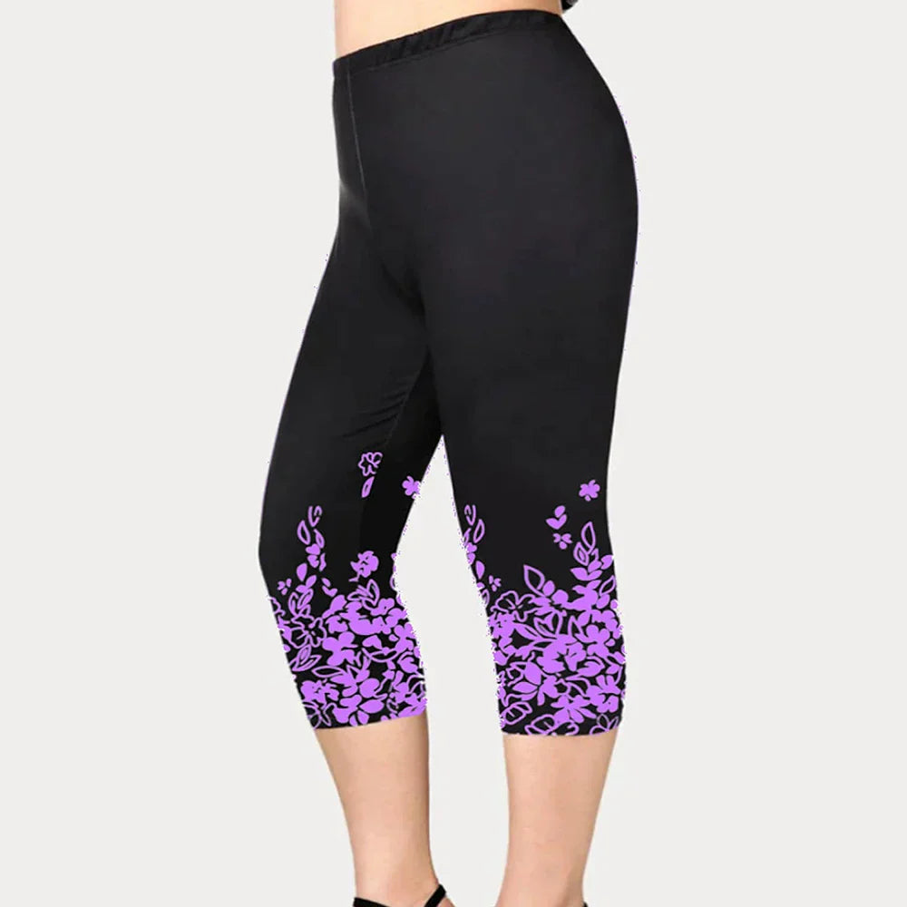 Summer New Casual Sports Yoga Capri Women Plus